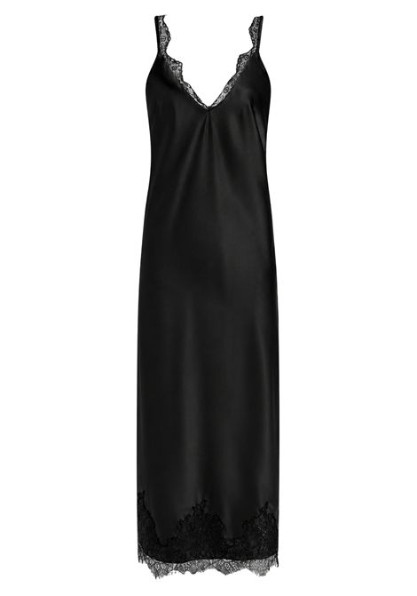 Weili Zheng Abito Lingerie in Satin Nero Donna WEILI ZHENG | Abiti | F26DL07B181